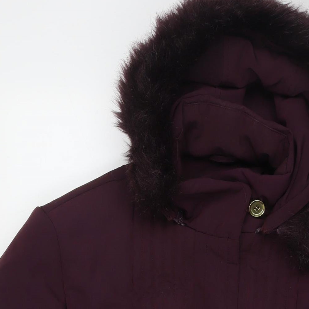 Damart Womens Purple Jacket Size 10 Zip - Size 10-12