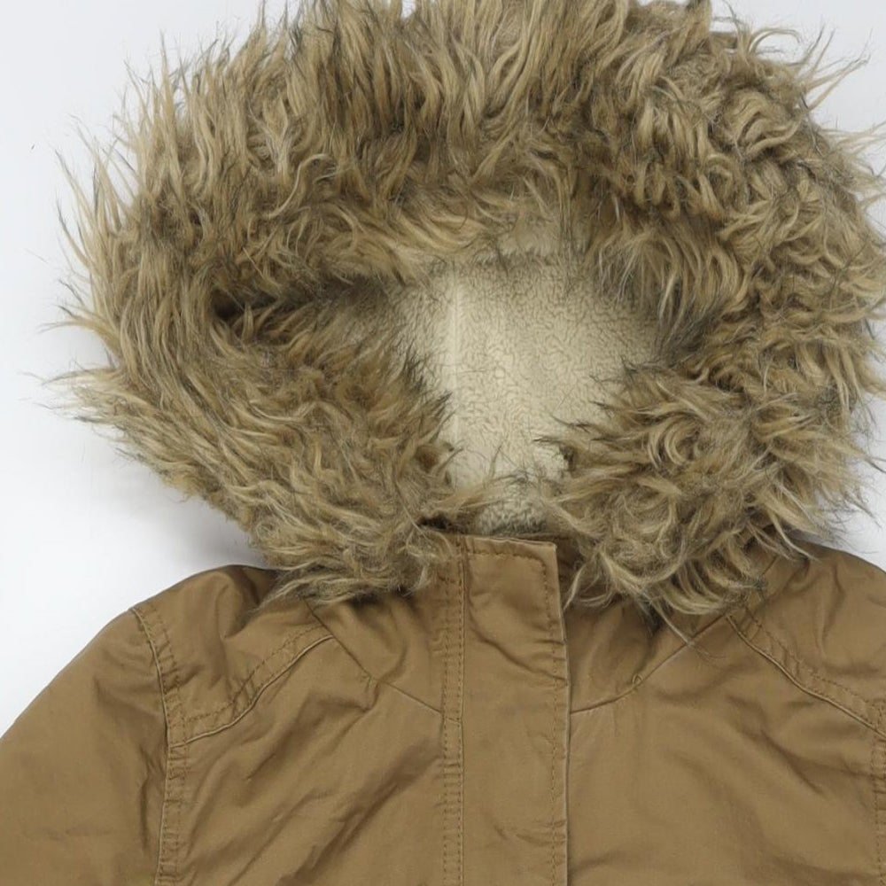 Divided by H&M Womens Brown Parka Jacket Size 8 Zip