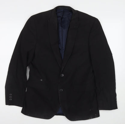Next Mens Black Polyester Jacket Suit Jacket Size 38 Regular