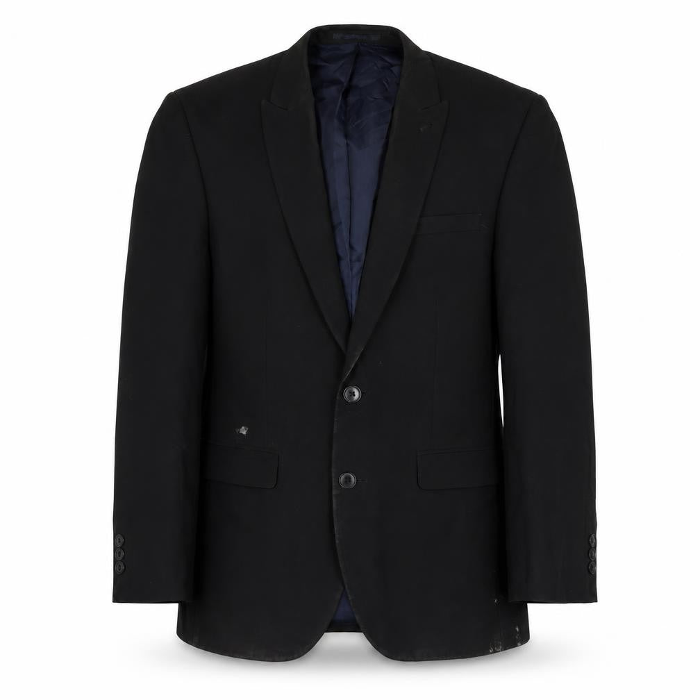 NEXT Mens Black Polyester Jacket Suit Jacket Size 38 Regular