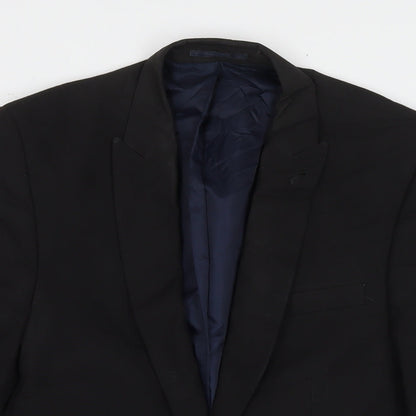 Next Mens Black Polyester Jacket Suit Jacket Size 38 Regular