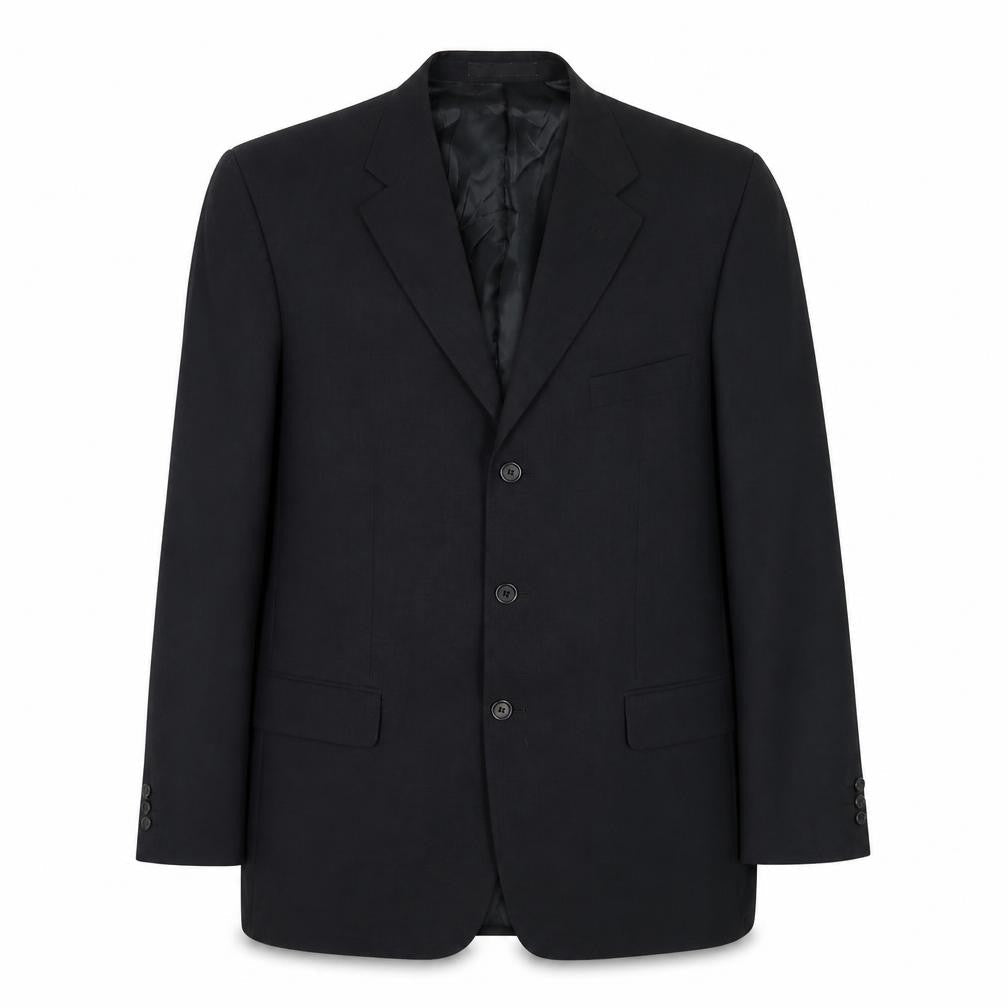 Greenwoods Mens Black Polyester Jacket Suit Jacket Size 42 Regular