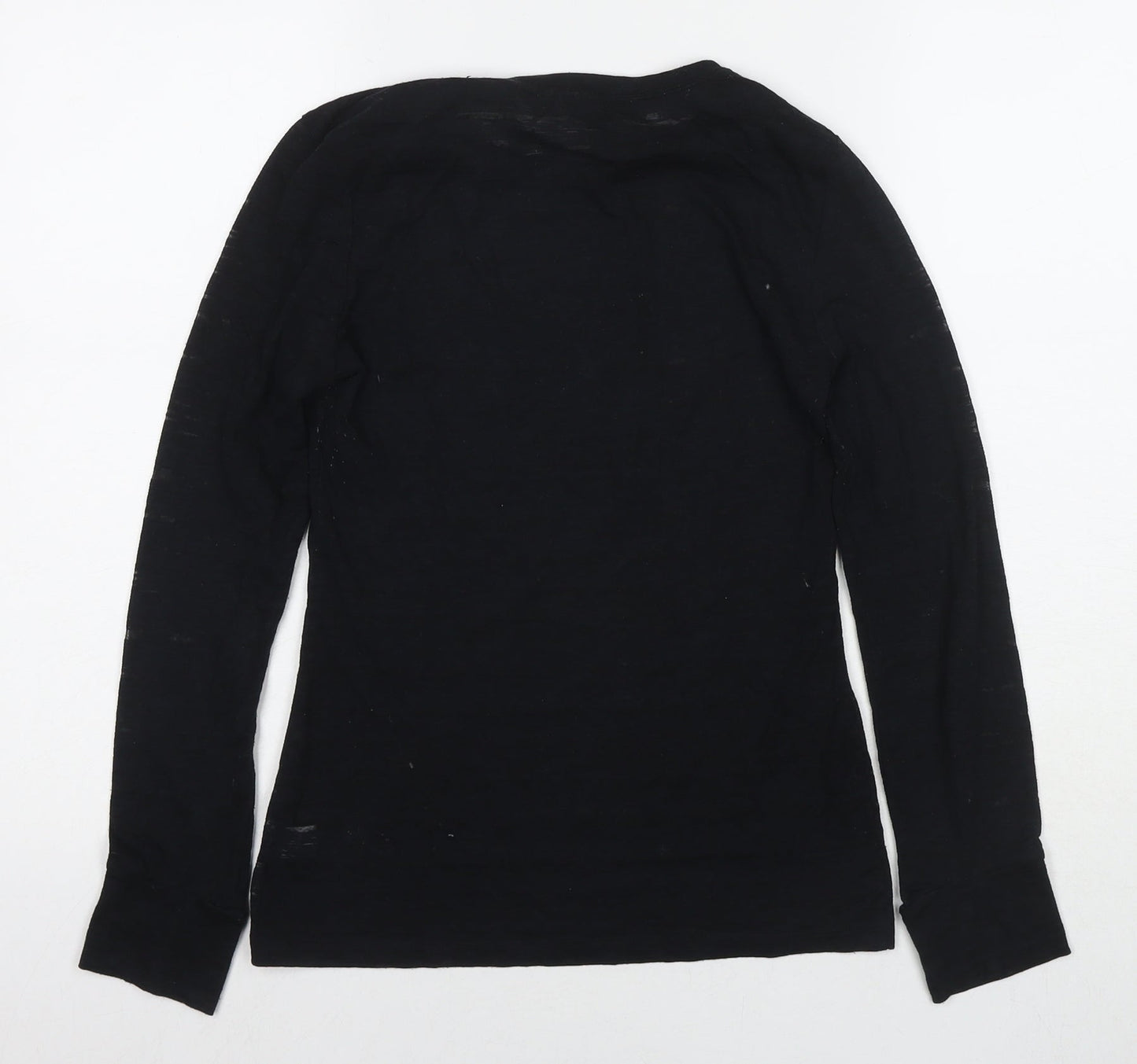 Zenana Outfitters Womens Black Cotton Basic T-Shirt Size M Round Neck