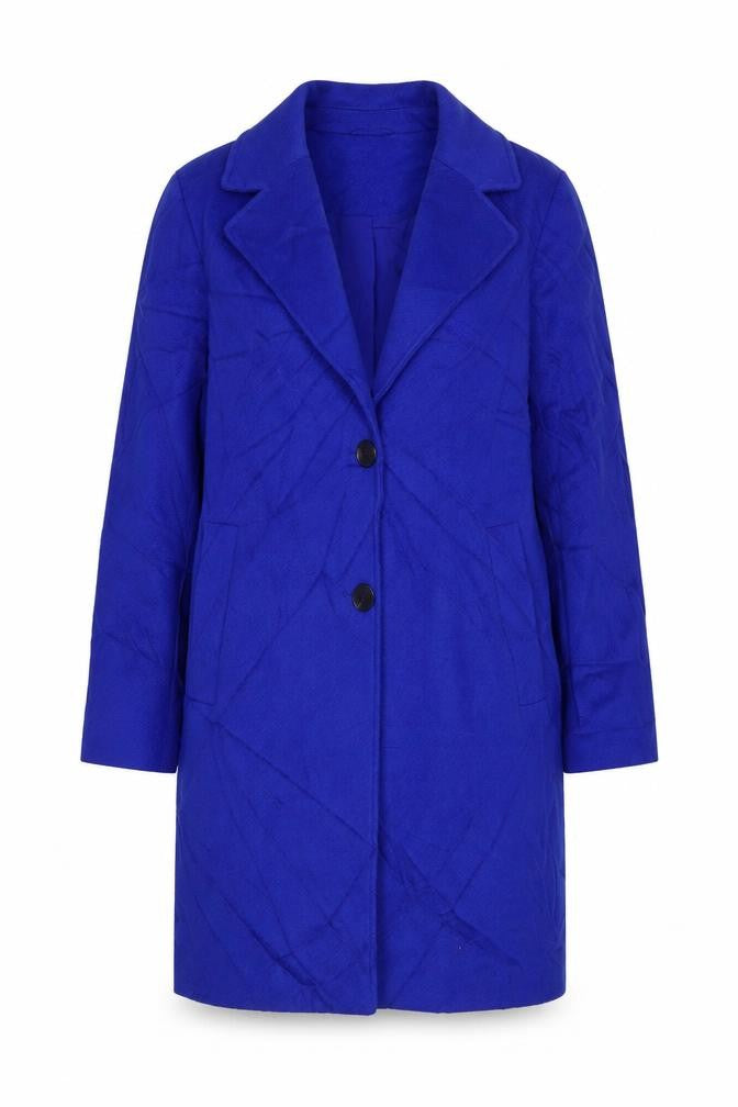 Marks & Spencer Womens Blue Overcoat Coat Size 12 Button