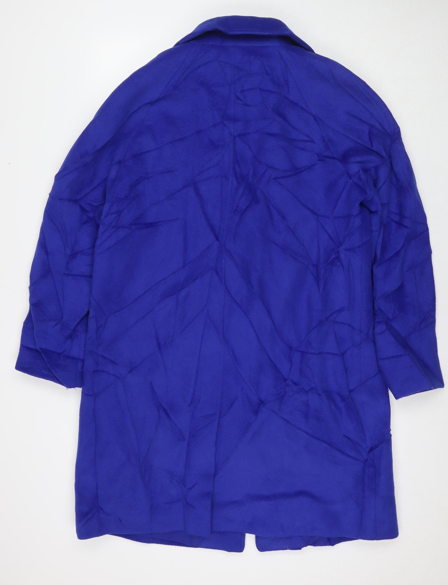 Marks and Spencer Womens Blue Overcoat Coat Size 12 Button