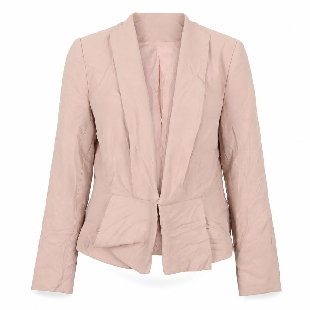 New Look Womens Pink Jacket Blazer Size 12 Hook & Eye