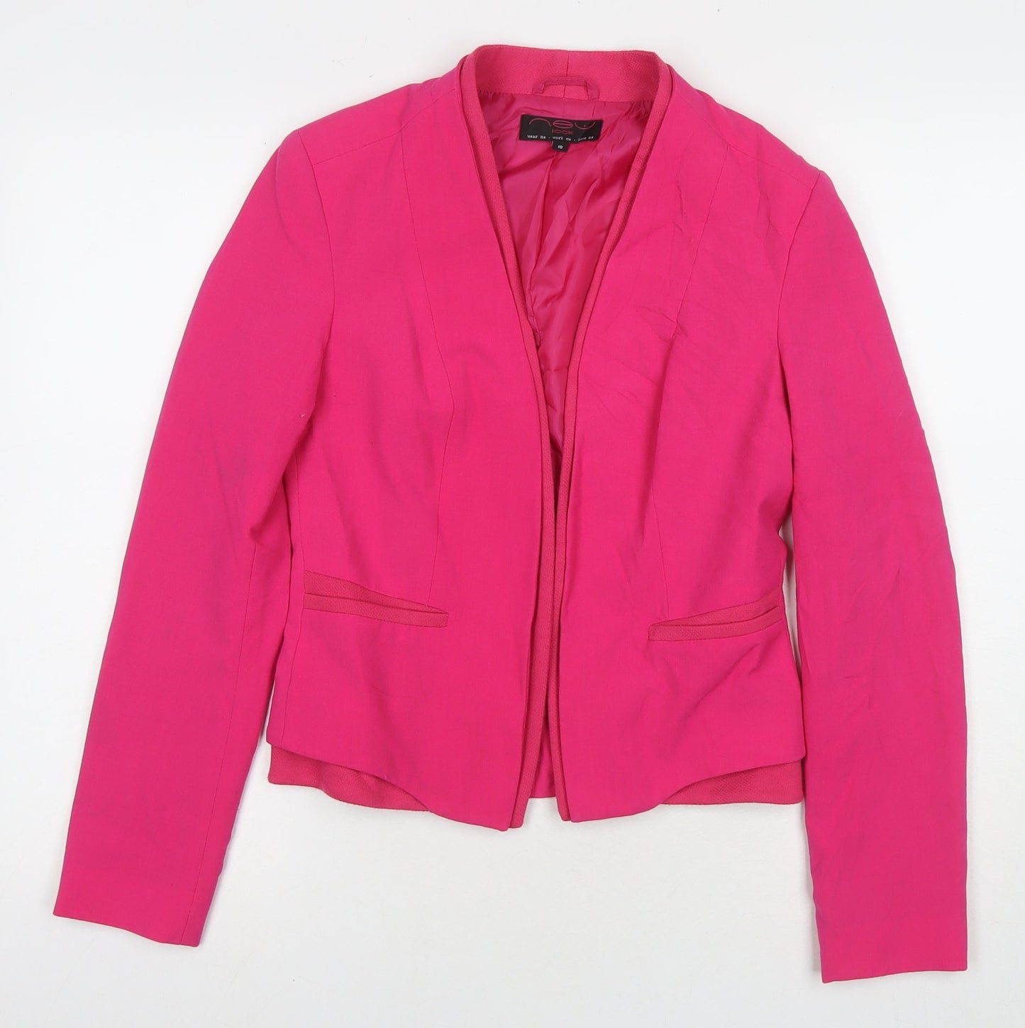 New Look Womens Pink Jacket Blazer Size 10