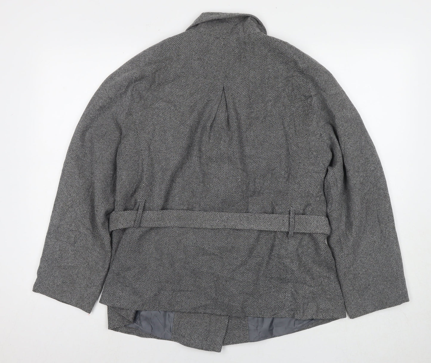 CMD Womens Grey Pea Coat Coat Size 18 Button