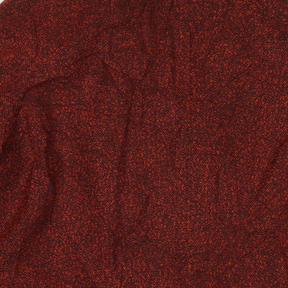 ELVI Womens Red Overcoat Jacket Size 18 Button