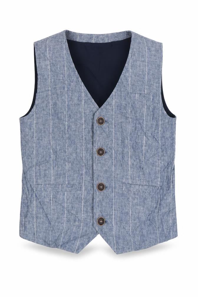 Next Boys Grey Jacket Waistcoat Size 4-5 Years Button