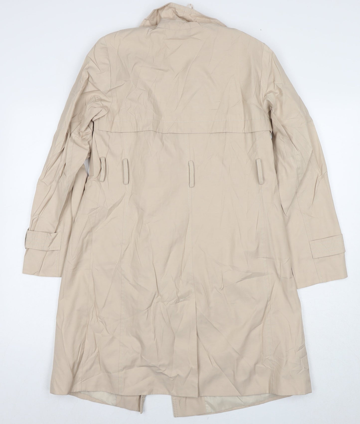 Dorothy Perkins Womens Beige Trench Coat Coat Size 8 Button