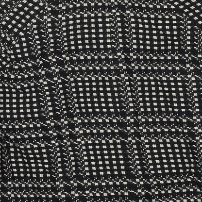 Marks & Spencer Womens Black Check Pea Coat Coat Size 12 Button