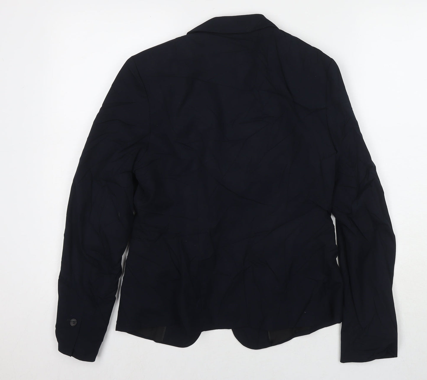 H&M Womens Blue Jacket Blazer Size 10 Button