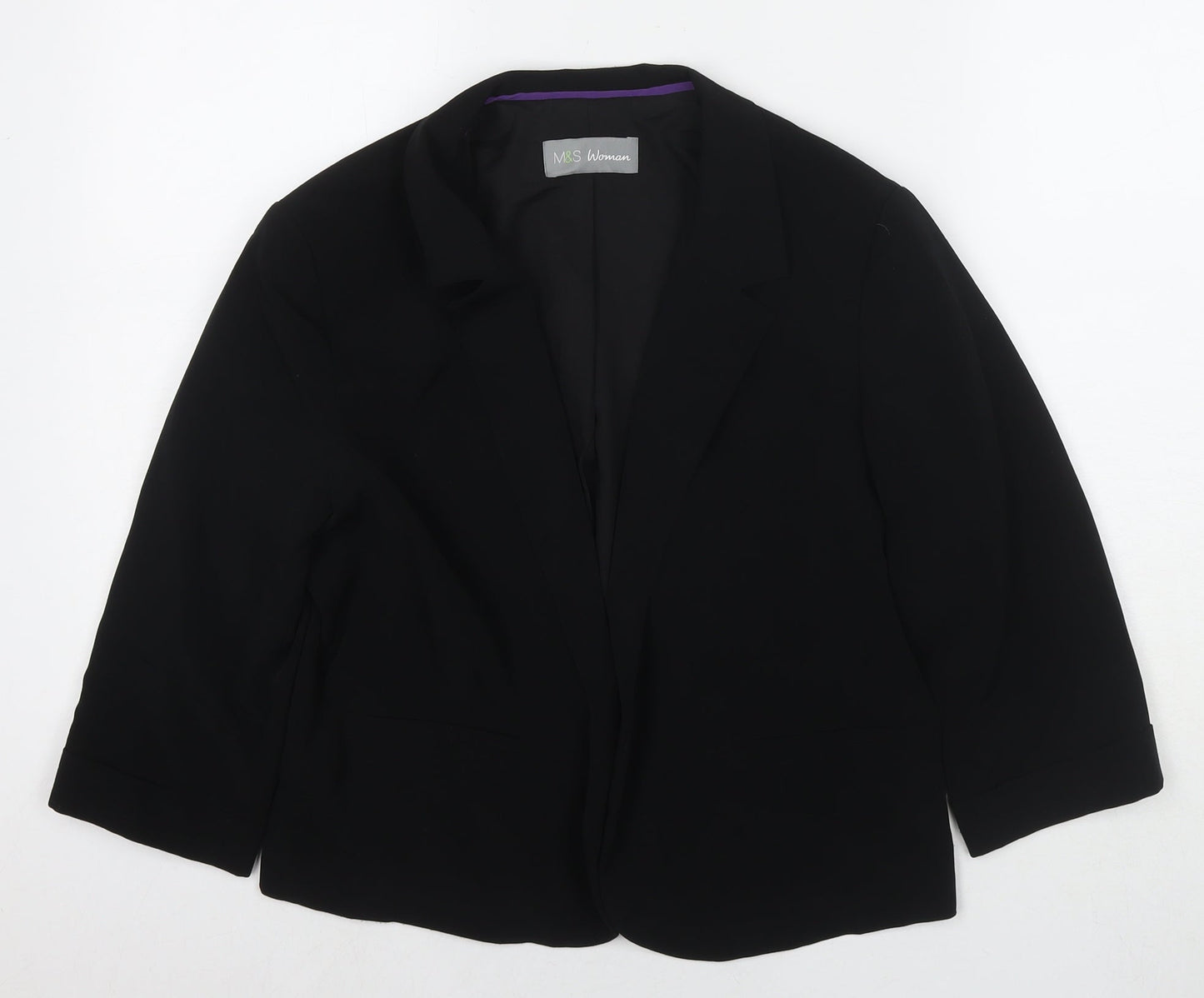 Marks and Spencer Womens Black Jacket Blazer Size 14