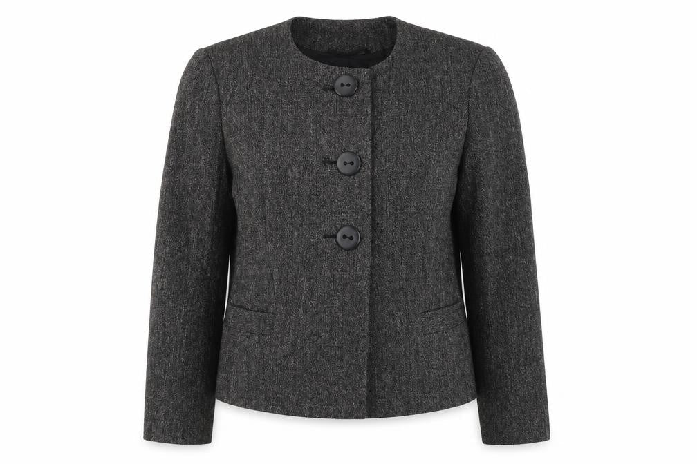 M&Co Womens Grey Jacket Blazer Size 12 Button