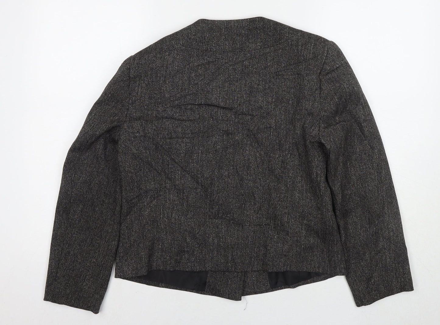 M&Co Womens Grey Jacket Blazer Size 12 Button