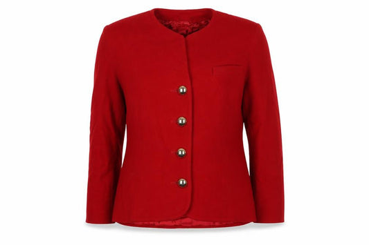 Liberty Womens Red Pea Coat Coat Size 14 Button