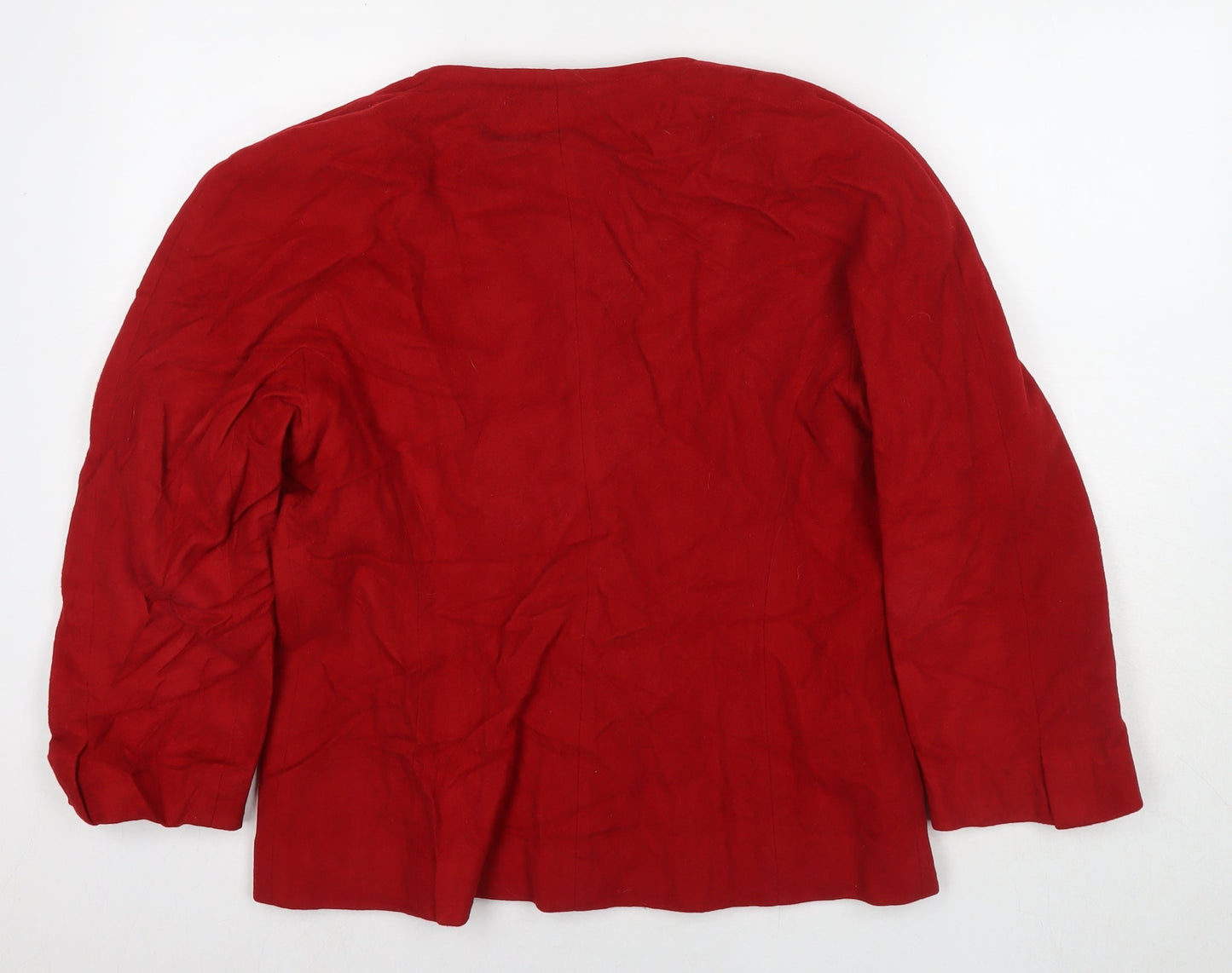 Liberty Womens Red Pea Coat Coat Size 14 Button