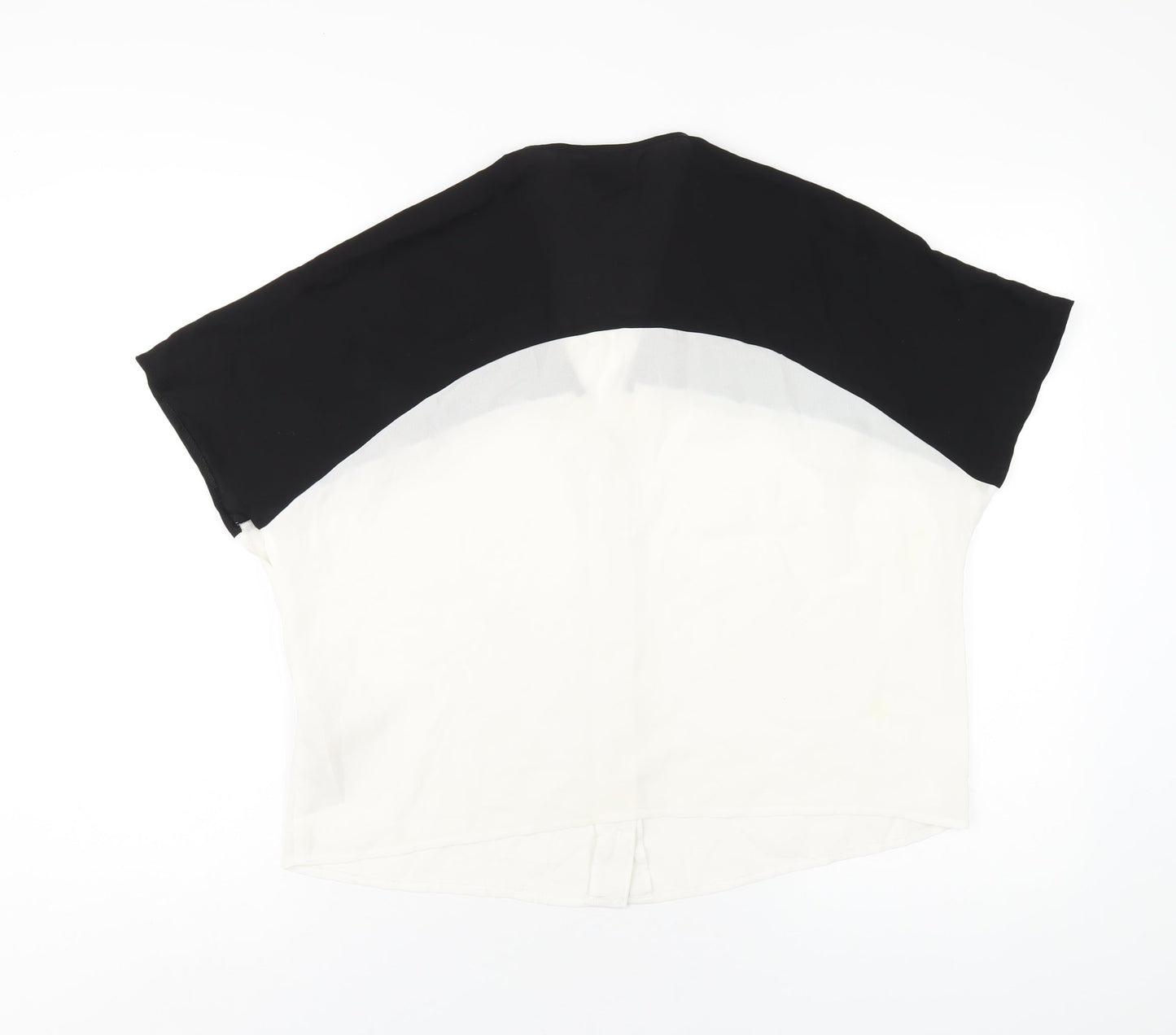 ASOS Womens White Polyester Basic T-Shirt Size 8 V-Neck