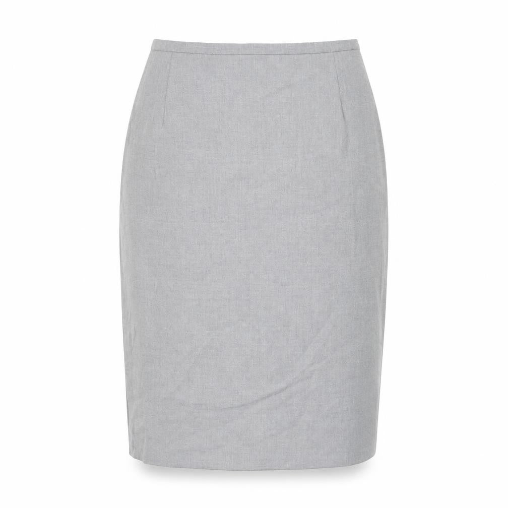 Marks & Spencer Womens Grey Polyester Straight & Pencil Skirt Size 10 Zip