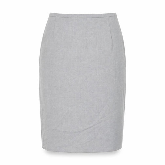 Marks & Spencer Womens Grey Polyester Straight & Pencil Skirt Size 10 Zip