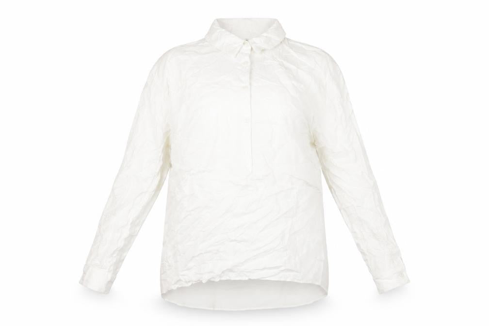 Cooperative Womens White Polyester Basic Blouse Size S Collared