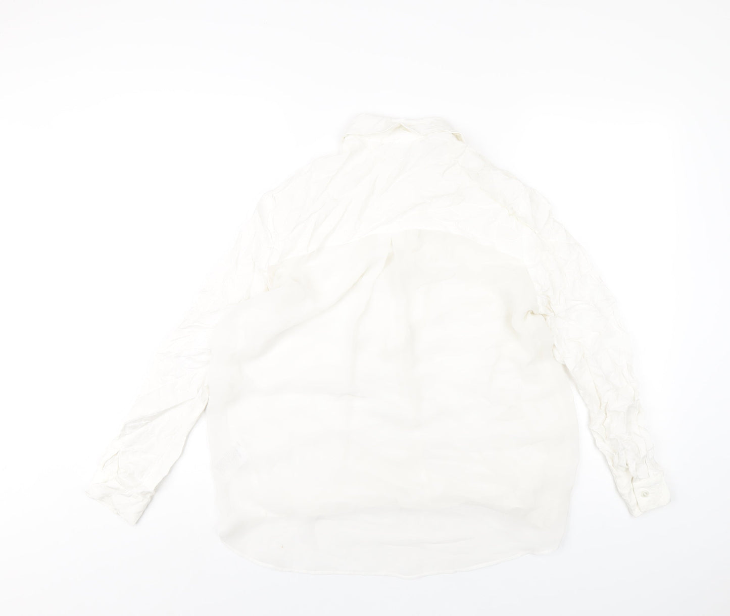 Cooperative Womens White Polyester Basic Blouse Size S Collared