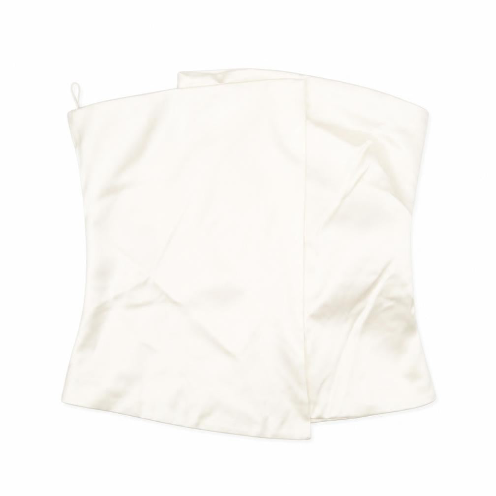 Zara Womens Ivory Polyester Basic T-Shirt Size S Square Neck