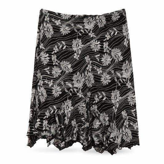 Marks & Spencer Womens Brown Geometric Viscose A-Line Skirt Size 22