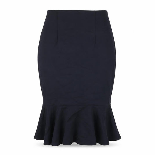 Marks & Spencer Womens Blue Viscose Trumpet Skirt Size 12 Zip