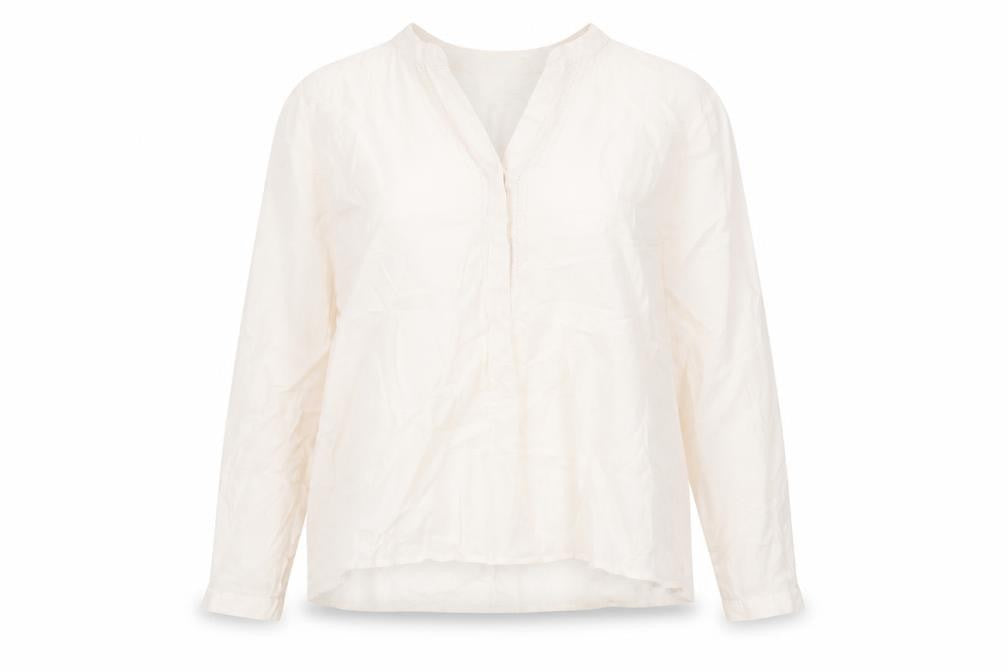 Classic Womens Beige Cotton Basic T-Shirt Size 12 V-Neck