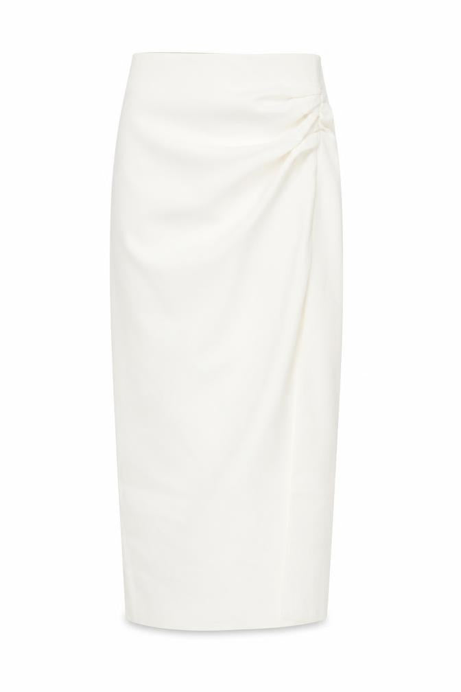 Zara Womens White Polyester A-Line Skirt Size XS Zip