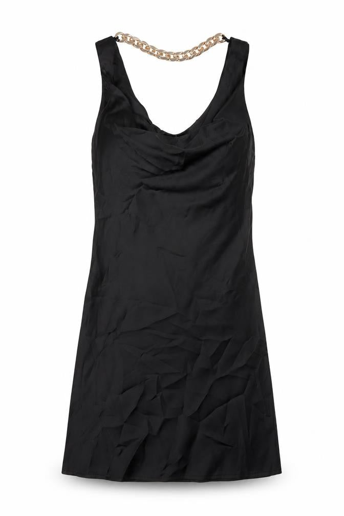 Boohoo Womens Black Polyester Mini Size 4 Cowl Neck Pullover