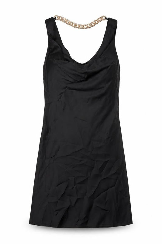 Boohoo Womens Black Polyester Mini Size 4 Cowl Neck Pullover