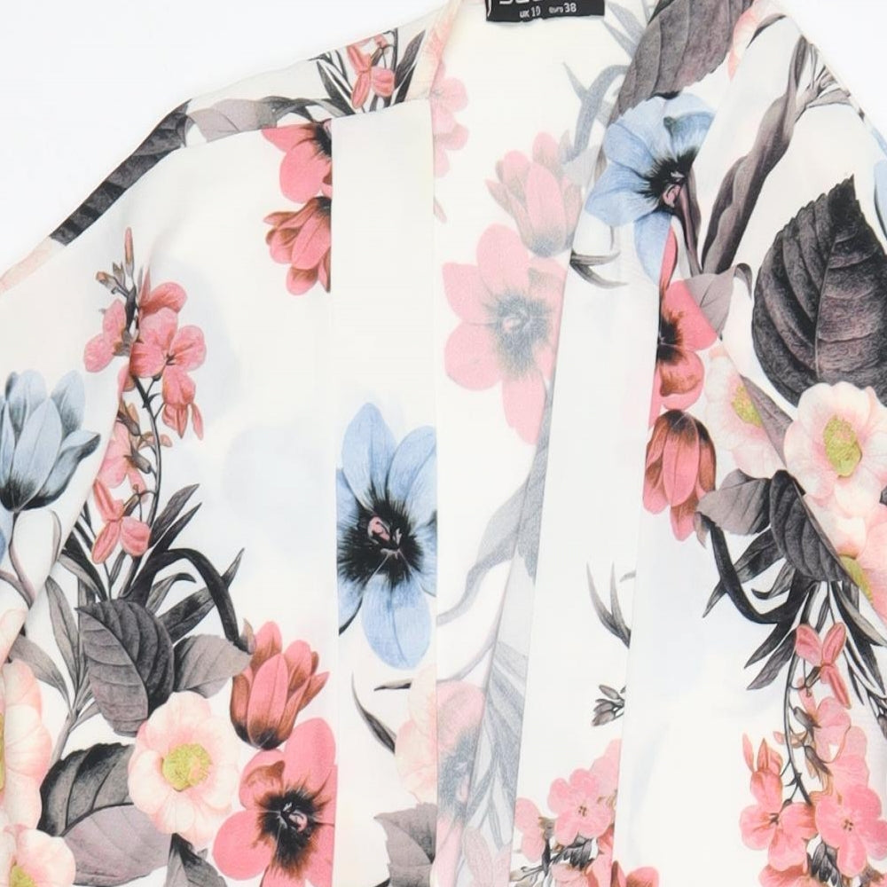 Select Womens Multicoloured Floral Polyester Kimono Blouse Size 10 V-Neck