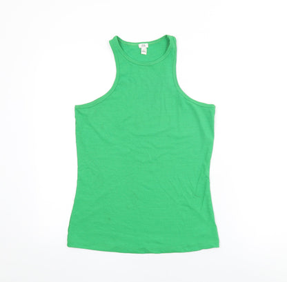 River Island Womens Green Polyester Basic Tank Size 16 Round Neck