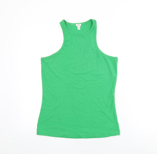 River Island Womens Green Polyester Basic Tank Size 16 Round Neck