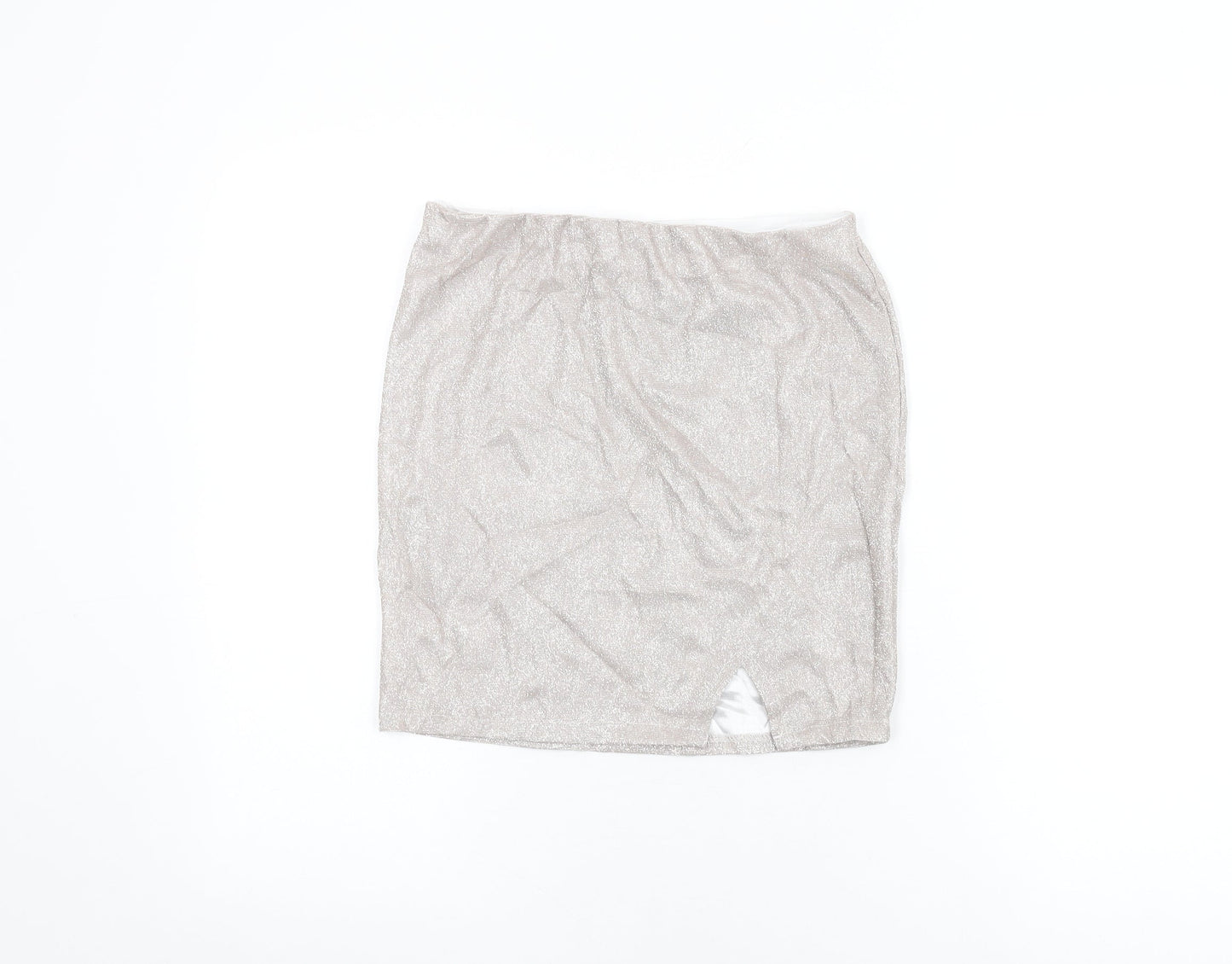 Urban Bliss Womens Grey Polyester Mini Skirt Size L - Glitter