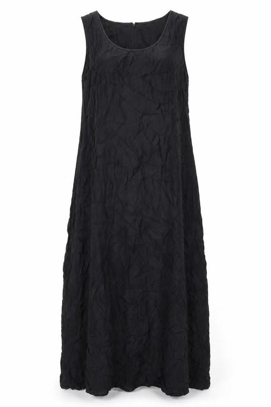 Press & Bastyan Womens Black Polyester Maxi Size 14 Round Neck Zip