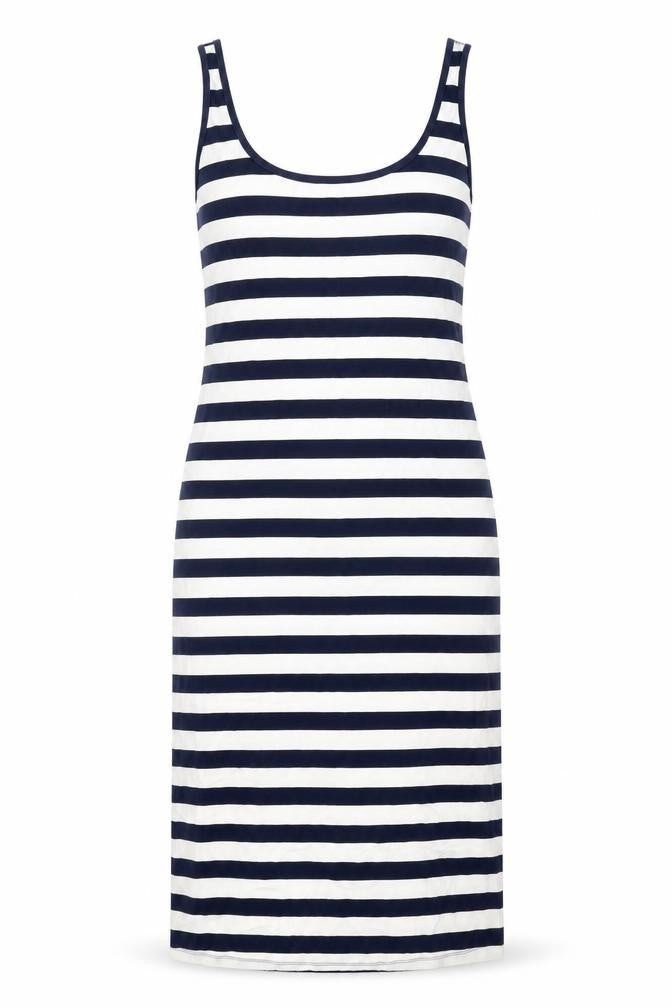 ASOS Womens White Striped Polyester Shift Size 10 Round Neck Pullover