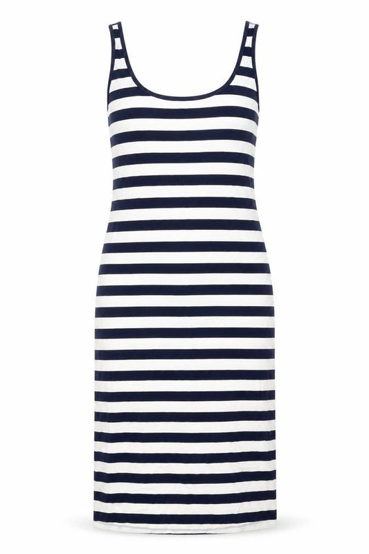 ASOS Womens White Striped Polyester Shift Size 10 Round Neck Pullover