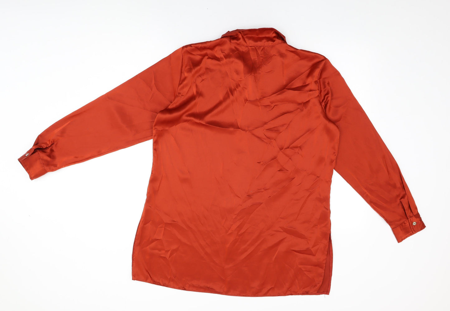 Mackays Womens Red Polyester Basic Button-Up Size 16 Collared
