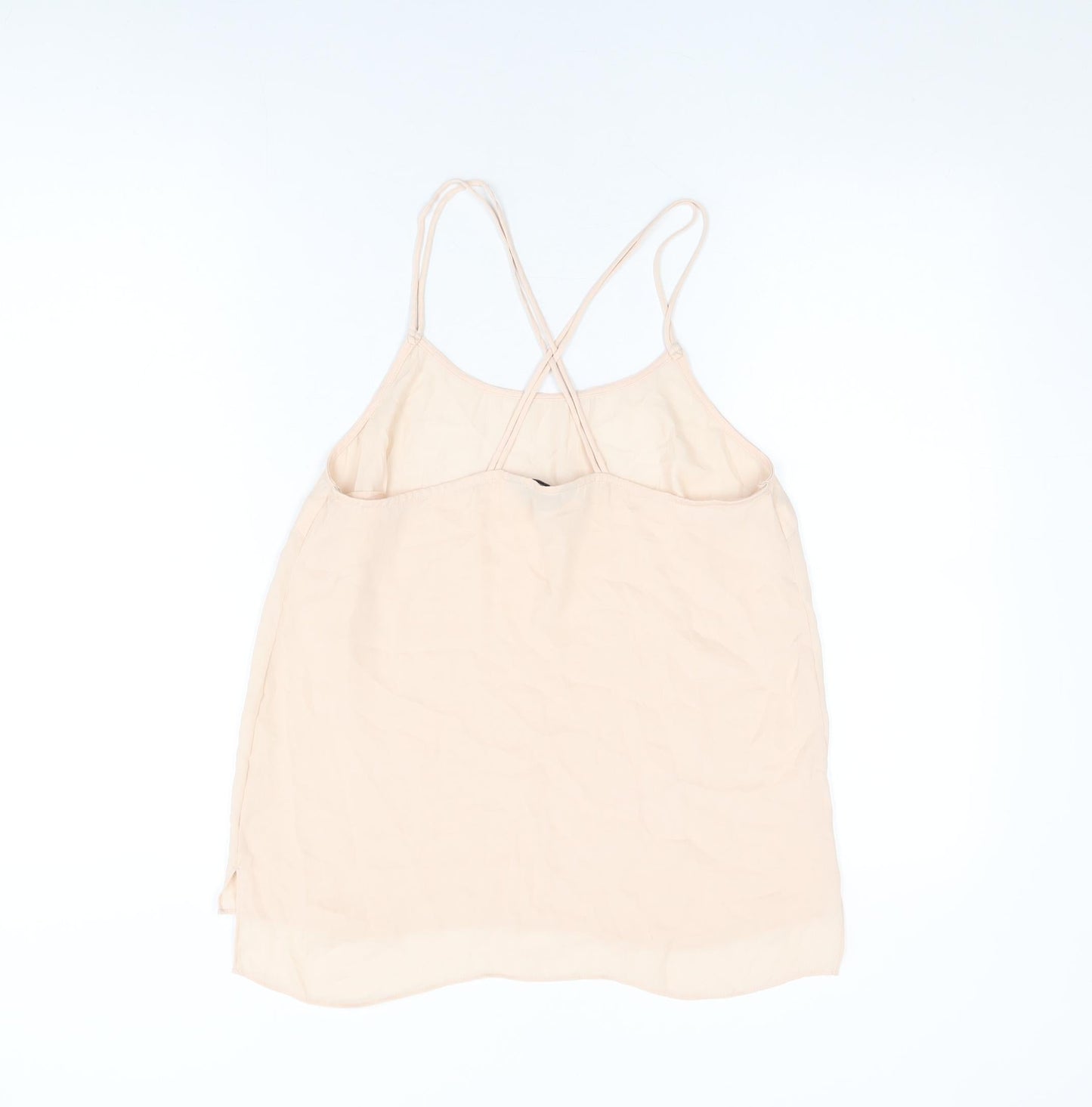 Marks and Spencer Womens Pink Polyester Camisole T-Shirt Size 10 Round Neck