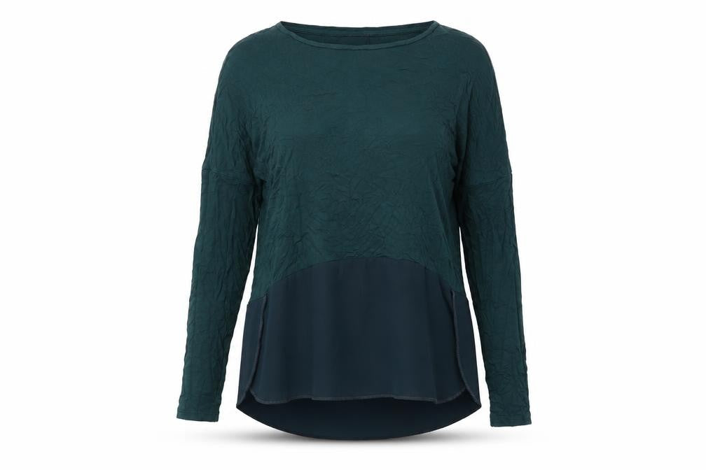 Warehouse Womens Green Polyester Basic T-Shirt Size 12 Round Neck