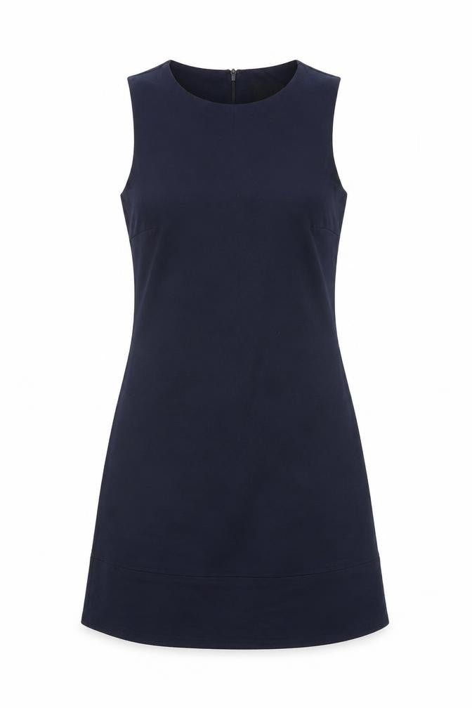 ASOS Womens Blue Viscose Mini Size 6 Round Neck Zip
