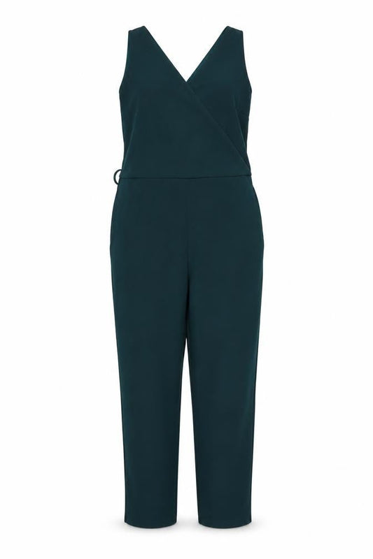 Girl in Mind Womens Green Polyester Jumpsuit One-Piece Size 10 Zip