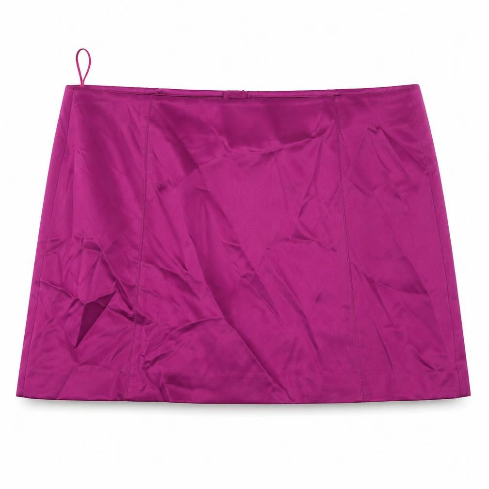 Marks & Spencer Womens Purple Polyester Mini Skirt Size 24 Zip