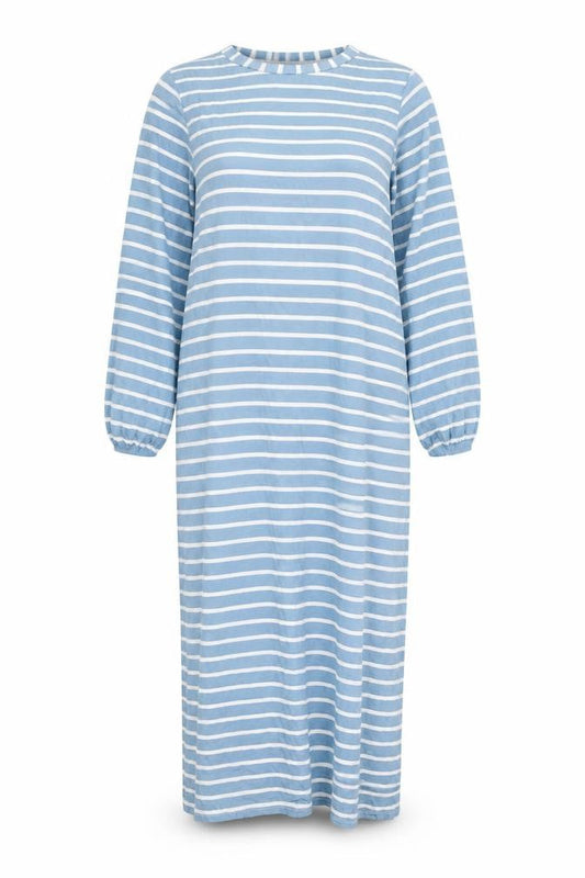ASOS Womens Blue Striped Viscose Maxi Size 12 Round Neck Pullover