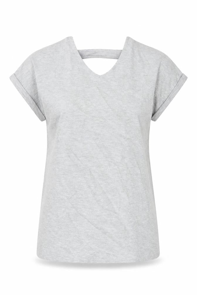 NEXT Womens Grey Polyester Basic Blouse Size 10 V-Neck