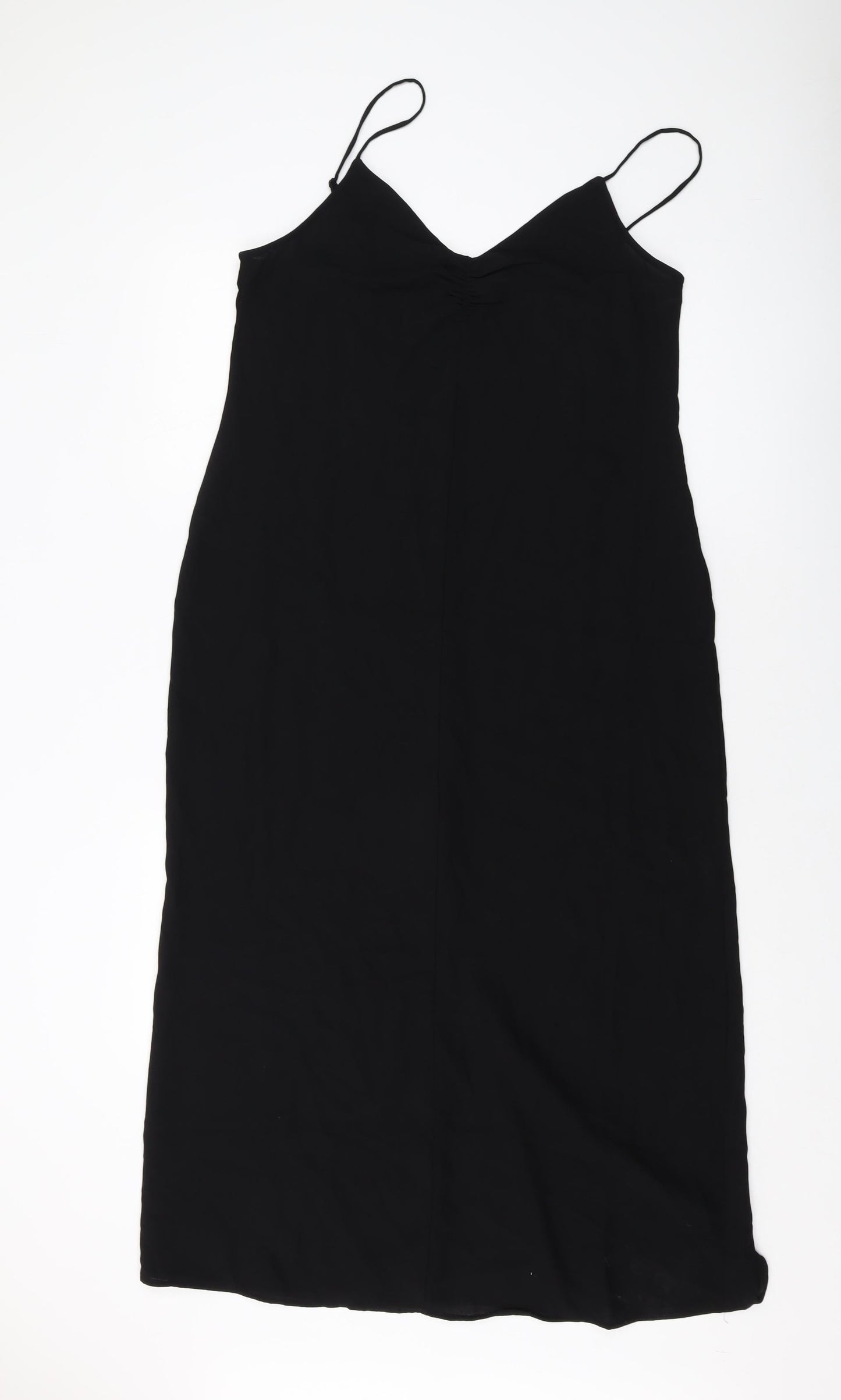 H&M Womens Black Polyester Tank Dress Size M V-Neck Pullover
